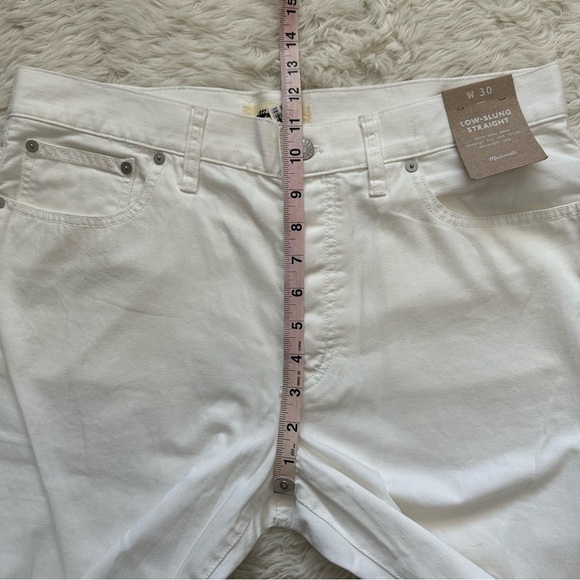 Madewell Jeans Low-Slung Straight Leg Slouchy Button Fly Tile White 30 NWT New - Picture 12 of 13